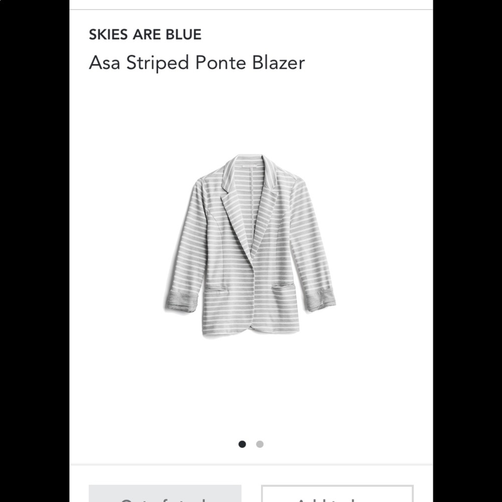Casual gray and white stripe blazer